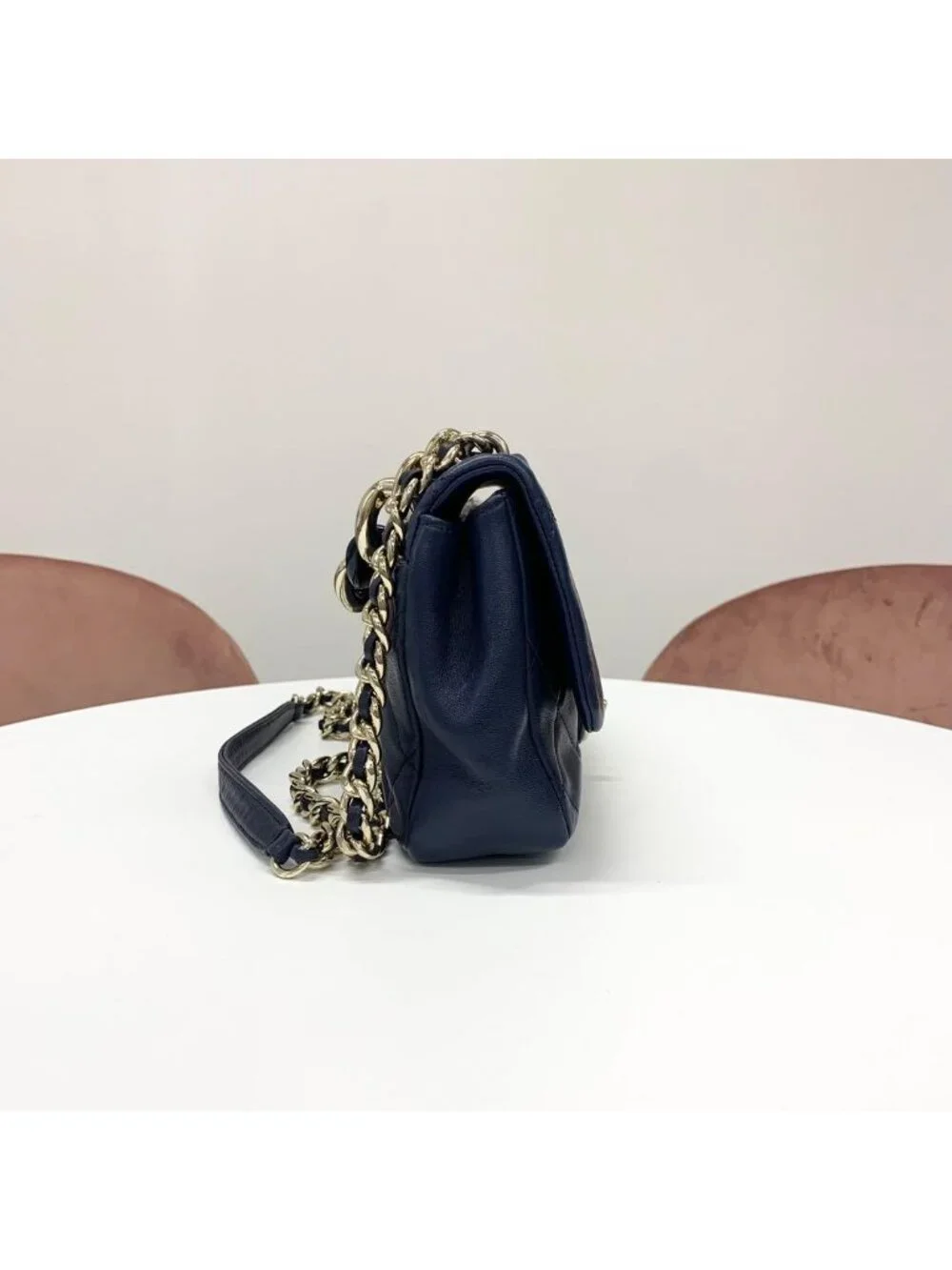 Chanel Quilted CC Logo Lambskin Chain Shoulder